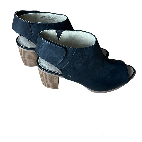 Josef Seibel Bonnie 09 Black Leather Peep Toe Bootie Size 39 - Picture 3 of 5